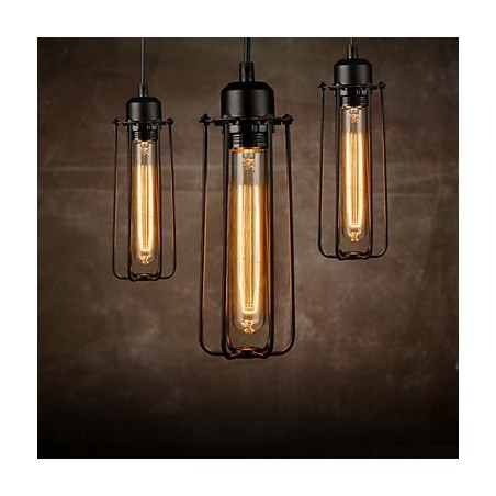 Chandelier Mini Style Rustic Lodge Retro Metal 3 Light Pendant Light