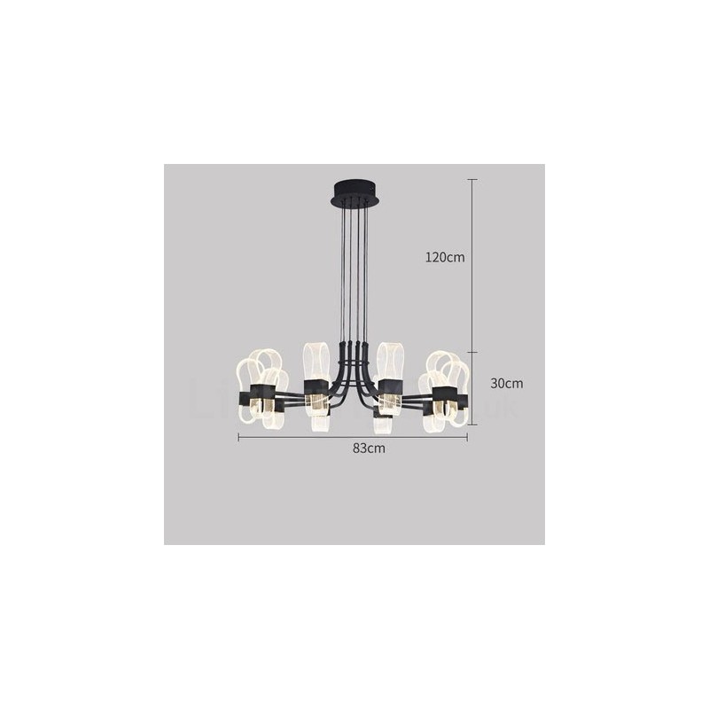 10 Light Nordic Post Modern 2021 Design Chandelier with Acrylic Shades
