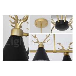 3 Light Nordic Macaron Modern Antlers Chandelier