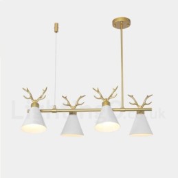 4 Light Nordic Macaron Modern Antlers Chandelier