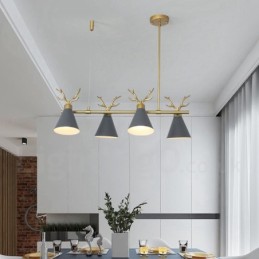 4 Light Nordic Macaron Modern Antlers Chandelier