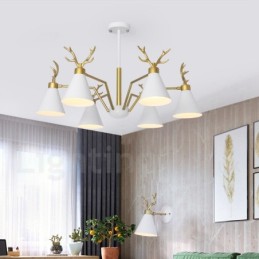 6 Light Nordic Macaron Modern Antlers Chandelier