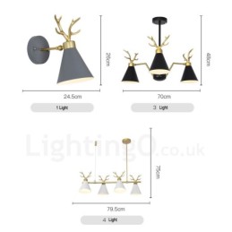 8 Light Nordic Macaron Modern Antlers Chandelier