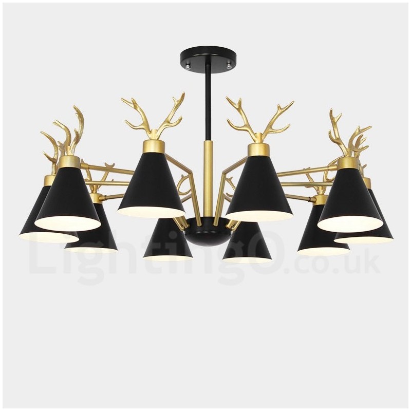 10 Light Nordic Macaron Modern Antlers Chandelier