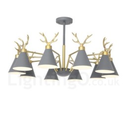 10 Light Nordic Macaron Modern Antlers Chandelier