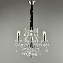3 Light Gold Silver American Style Crystal Pendant Chandelier Light Store