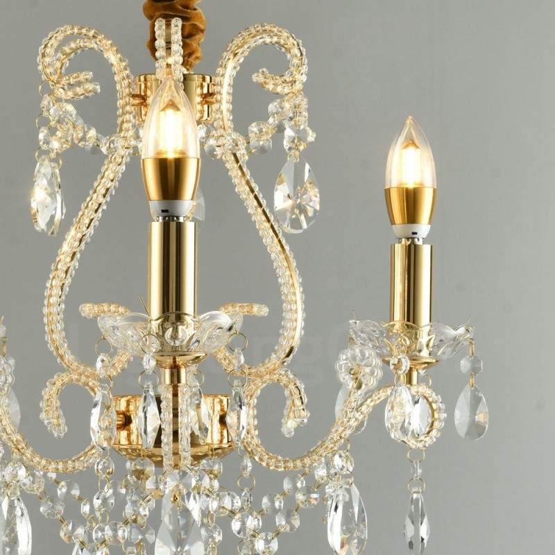 3 Light Gold Silver American Style Crystal Pendant Chandelier Light Store