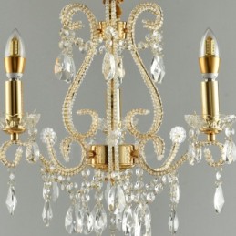 3 Light Gold Silver American Style Crystal Pendant Chandelier Light Store