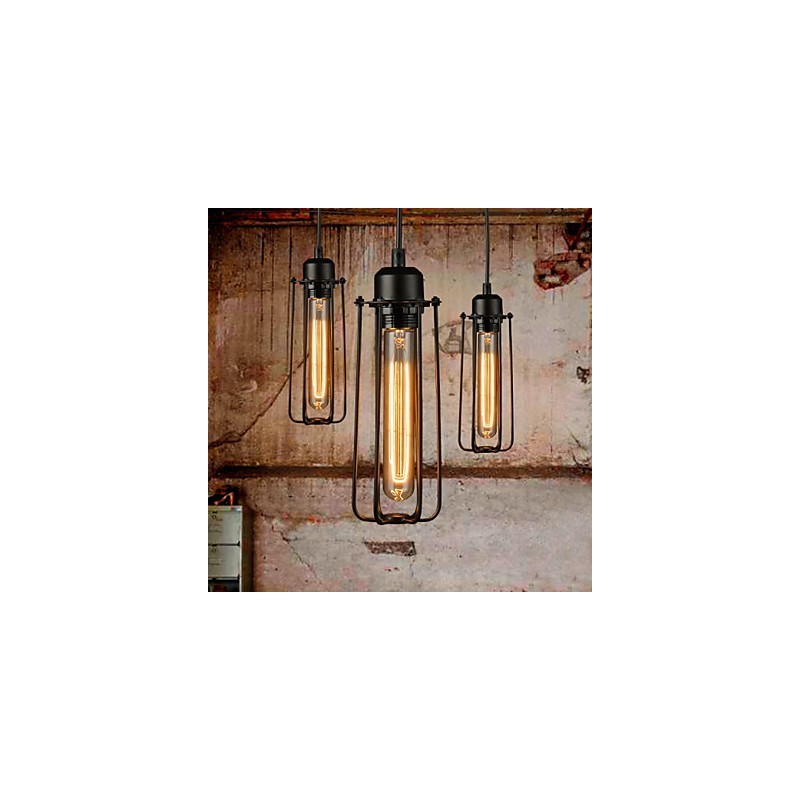 Chandelier Mini Style Rustic Lodge Retro Metal 3 Light Pendant Light