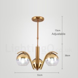 Nordic Fashion Gold Silver Chandelier