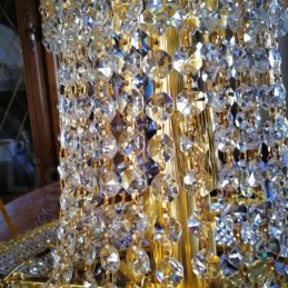 2 Tiers Round Traditional Classic K9 Crystal Metal Chandelier for