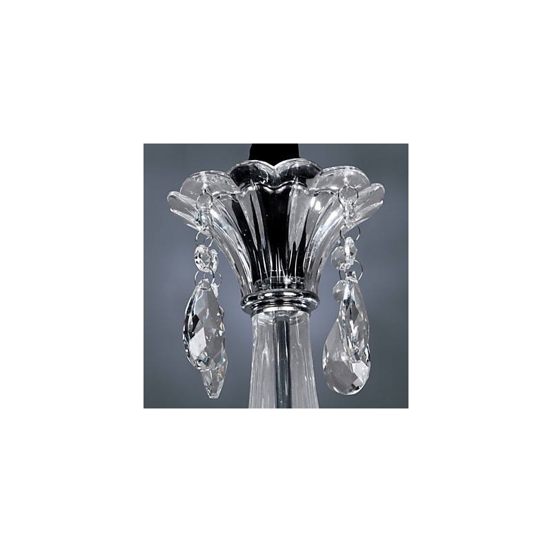 Elegant Crystal Chandelier with 6 Lights in Candle Bulb