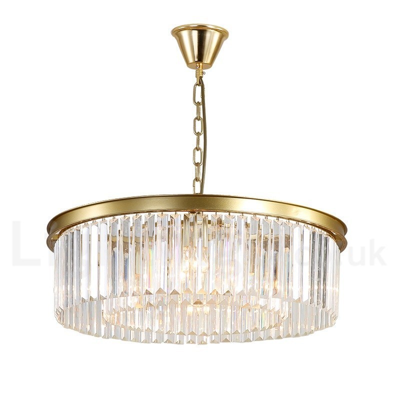 Postmodern Luxury Round K9 Crystal Pendant Chandelier Lights Exhibition Hall