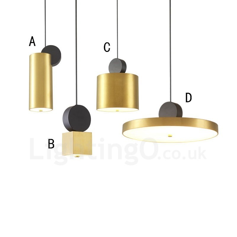 4 Styles Gold Black Postmodern Pendant Light