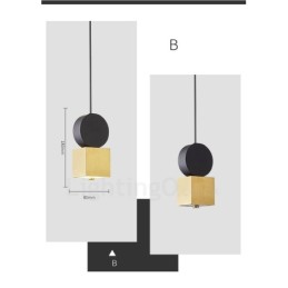 4 Styles Gold Black Postmodern Pendant Light