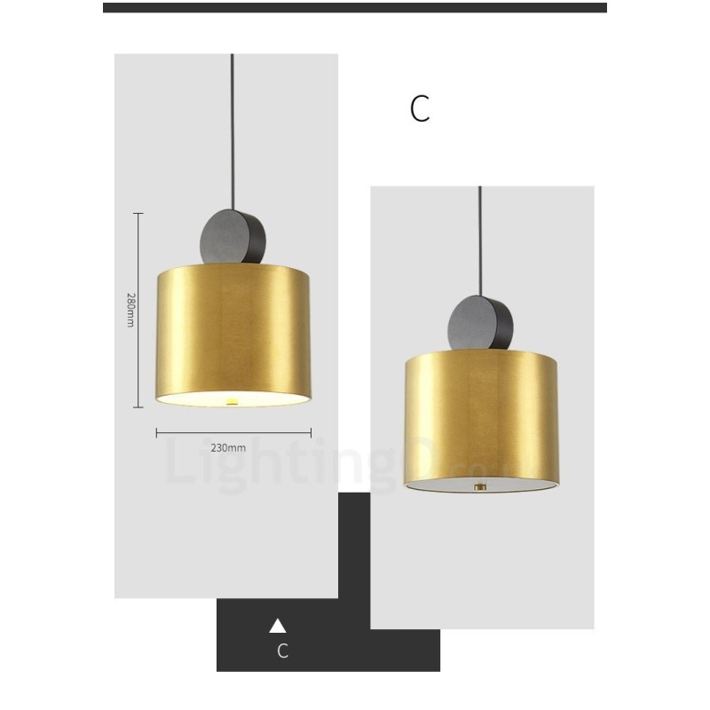 4 Styles Gold Black Postmodern Pendant Light