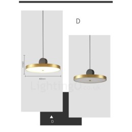 4 Styles Gold Black Postmodern Pendant Light