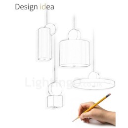 4 Styles Gold Black Postmodern Pendant Light