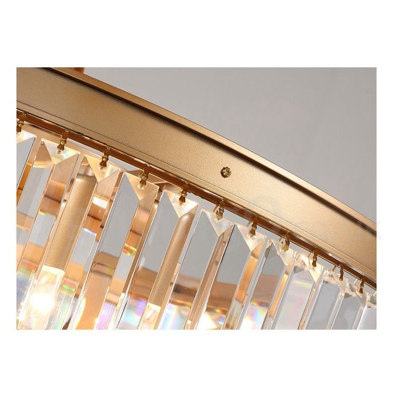 Postmodern Luxury Round K9 Crystal Pendant Chandelier Lights Exhibition Hall