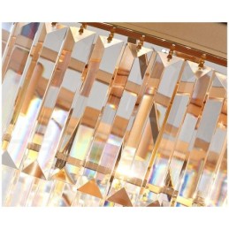 Postmodern Luxury Round K9 Crystal Flush Mount Ceiling Light Exhibition Hall