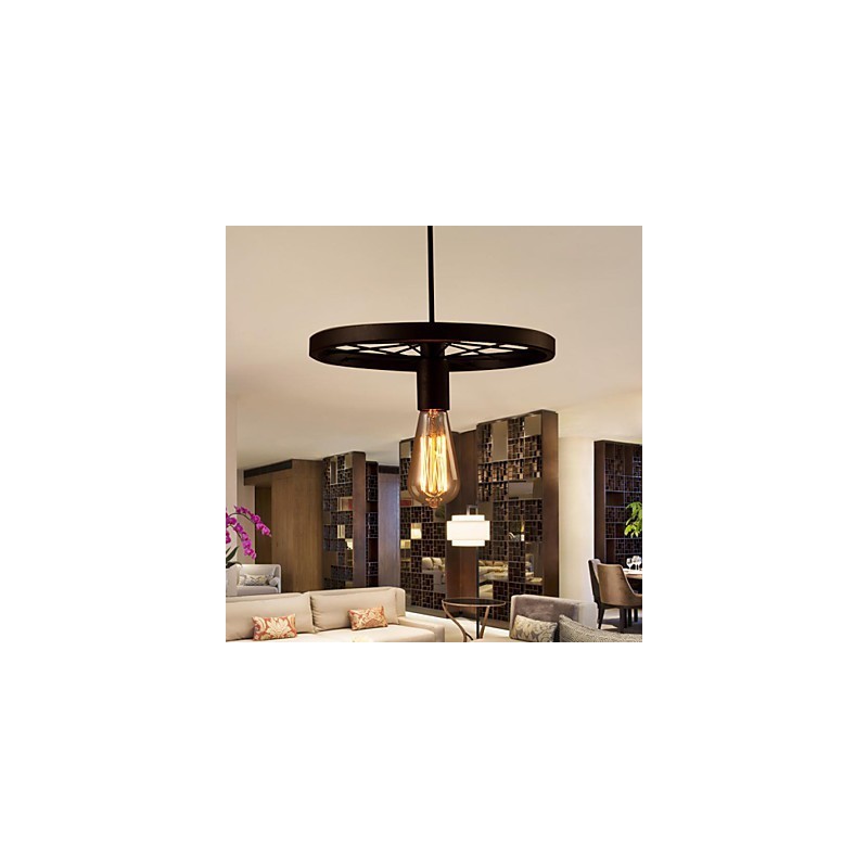 Industrial 1 light Vintage In Iron Shade Pendant Light