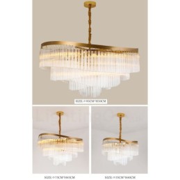 Gold Postmodern Luxury Round K9 Crystal Pendant Chandelier Exhibition Hall