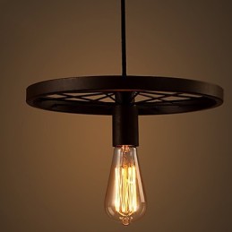 Industrial 1 light Vintage In Iron Shade Pendant Light