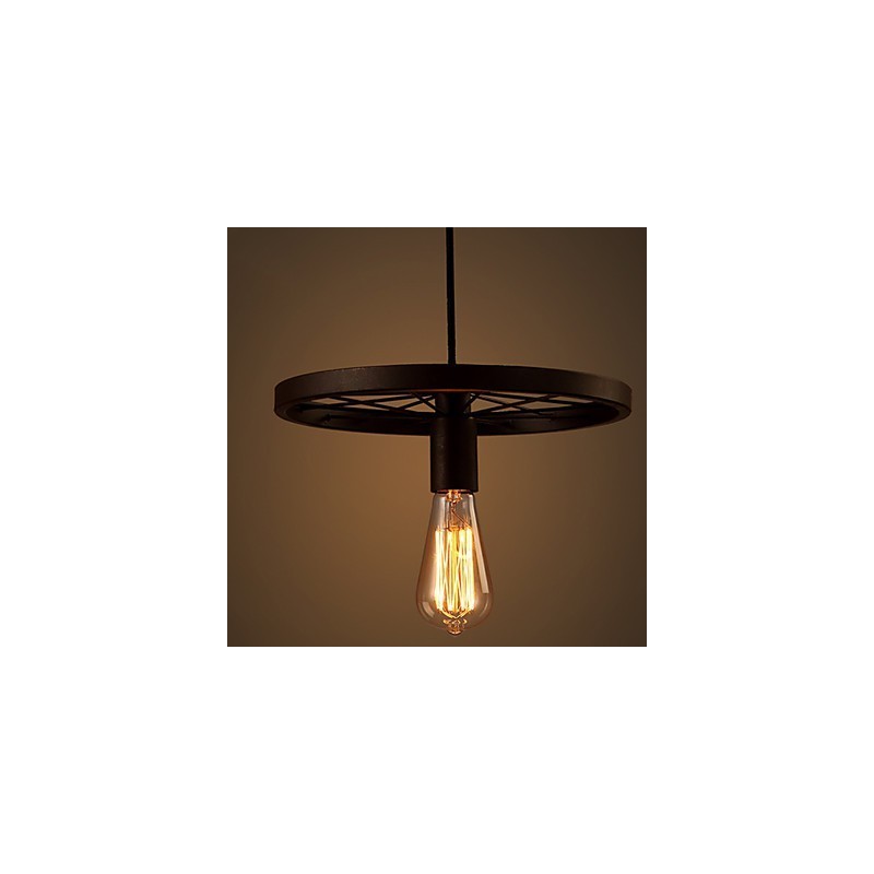 Industrial 1 light Vintage In Iron Shade Pendant Light