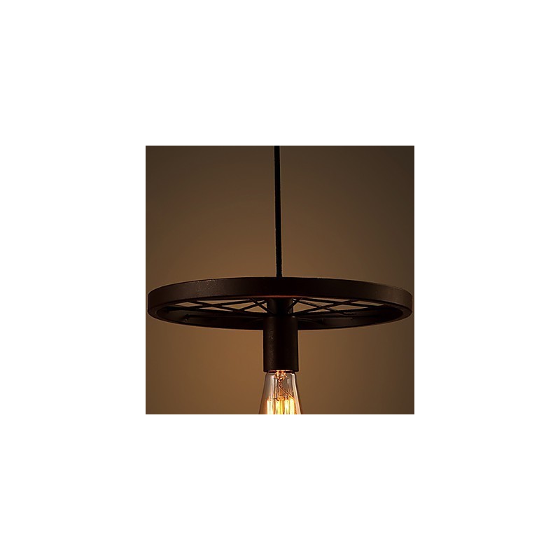 Industrial 1 light Vintage In Iron Shade Pendant Light