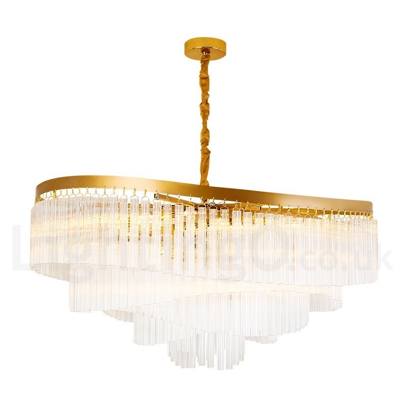 Gold Postmodern Luxury Round K9 Crystal Pendant Chandelier Exhibition Hall