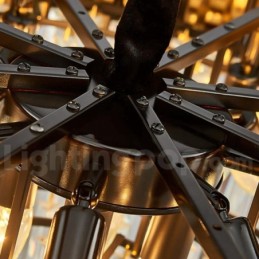 This Year Luxury Postmodern Gold Round K9 Crystal Pendant Chandelier Exhibition Hall