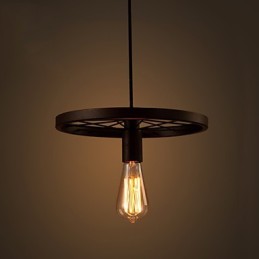 Industrial 1 light Vintage In Iron Shade Pendant Light