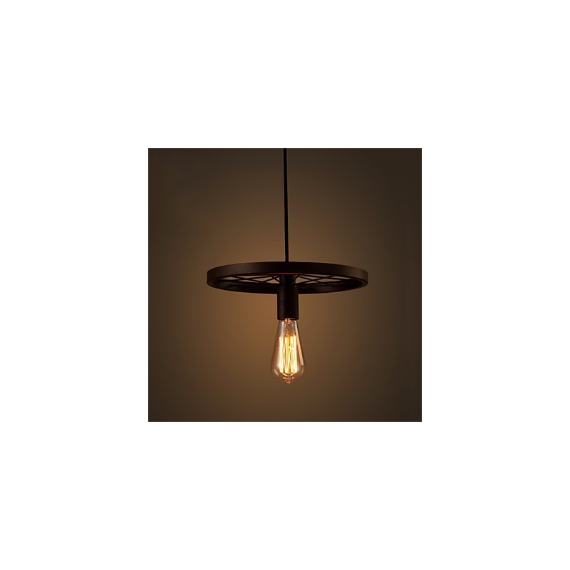 Industrial 1 light Vintage In Iron Shade Pendant Light