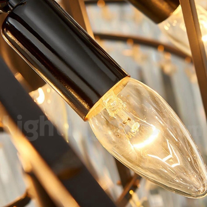 This Year Luxury Postmodern Gold Round K9 Crystal Pendant Chandelier Exhibition Hall