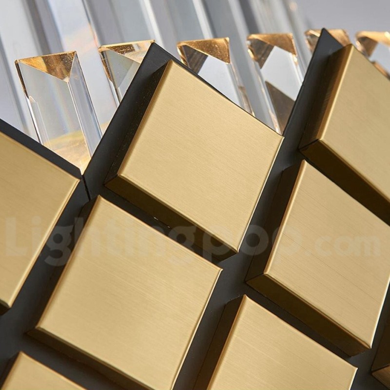 Luxury Modern Gold Plus Black Round K9 Crystal Pendant Chandelier Exhibition Hall