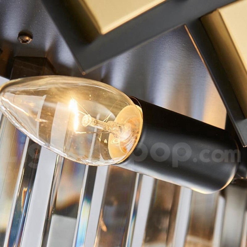 Luxury Modern Gold Plus Black Round K9 Crystal Pendant Chandelier Exhibition Hall