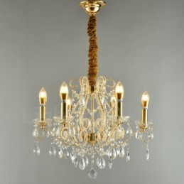 6 Light Gold Silver American Style Crystal Pendant Chandelier Light Store