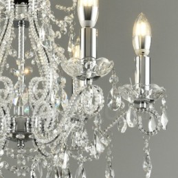 6 Light Gold Silver American Style Crystal Pendant Chandelier Light Store