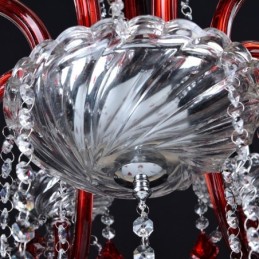 Red Crystal Candle Chandelier