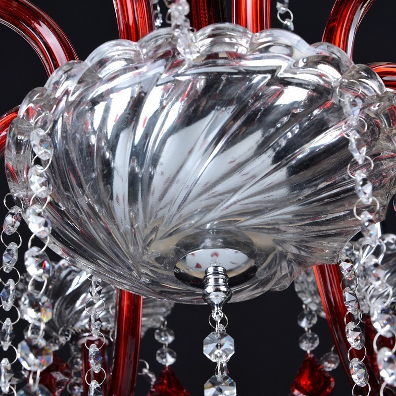 Red Crystal Candle Chandelier