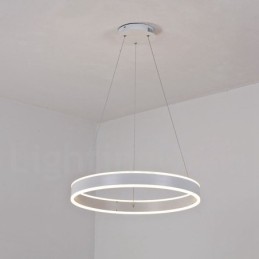 1 Ring Two Strips Art Deco Pendant Light 60cm Suspended Light