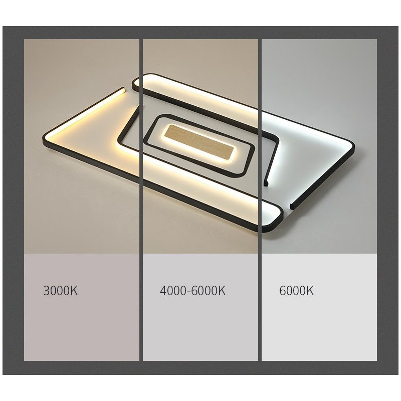 Rectangle Modern Contemporary Flush Mount Light