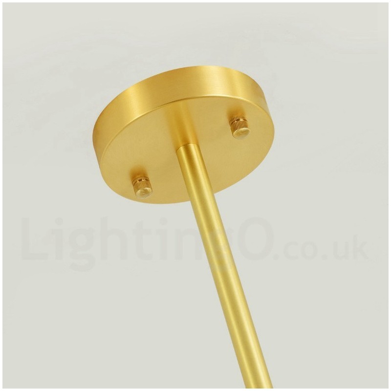 6 Light Pure Brass Northern Europe Bean Chandelier Modern Metal Molecules Pendant Light