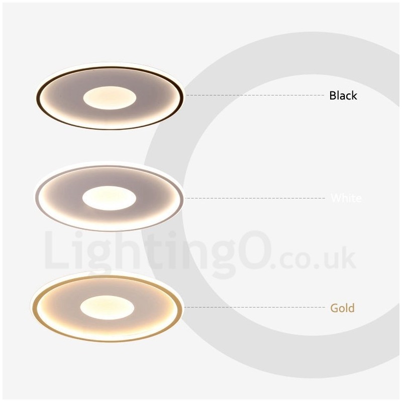 Ultra Thin Dimmable Modern Contemporary Nordic Style Flush Mount Ceiling Lights with Remote Control Also Can Be Used As Wall Light