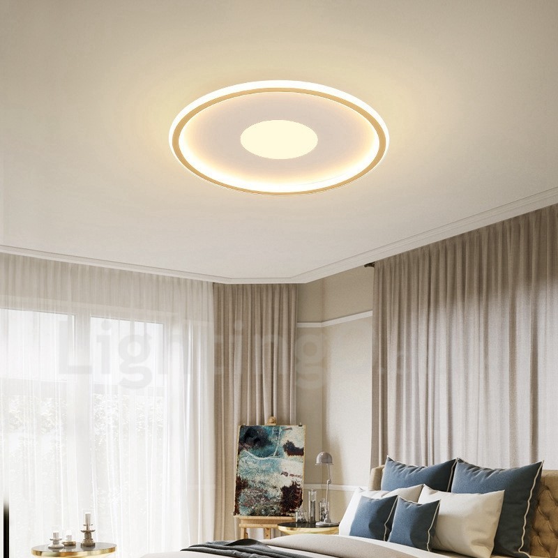 Ultra Thin Dimmable Modern Contemporary Nordic Style Flush Mount Ceiling Lights with Remote Control Also Can Be Used As Wall Light