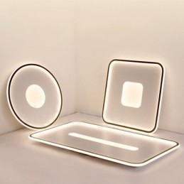 Ultra Thin Dimmable Modern Contemporary Nordic Style Flush Mount Ceiling Lights with Remote Control Also Can Be Used As Wall Light