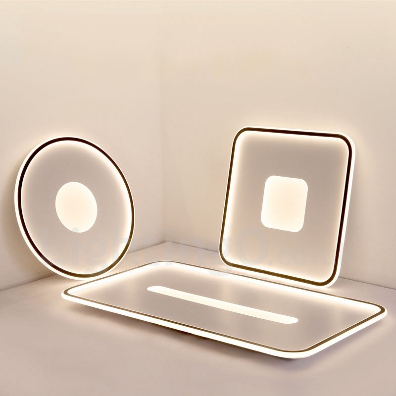 Ultra Thin Dimmable Modern Contemporary Nordic Style Flush Mount Ceiling Lights with Remote Control Also Can Be Used As Wall Light