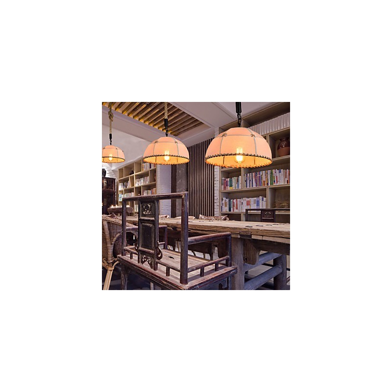 Retro handmake hemp rope countyard chandelier lamp in the industrial countryside style