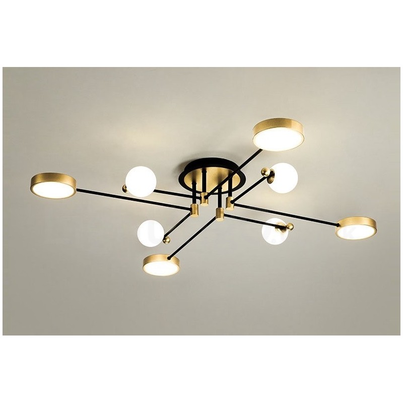 Gold Black Ceiling Modern Metal Chandelier