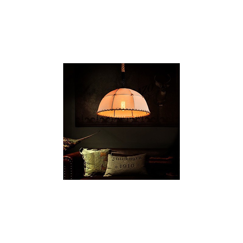 Retro handmake hemp rope countyard chandelier lamp in the industrial countryside style